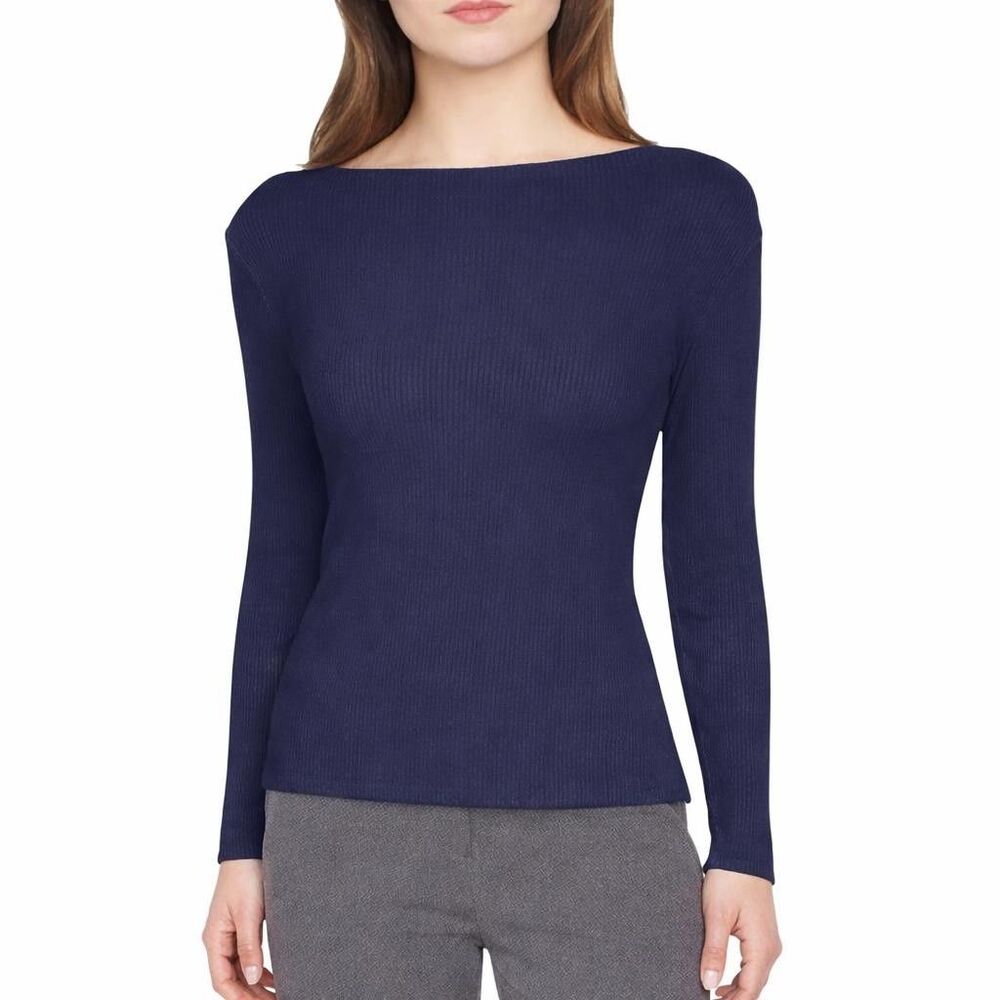 Banana Republic Women's M Pullover Sweater Black Rayon Blend a2303